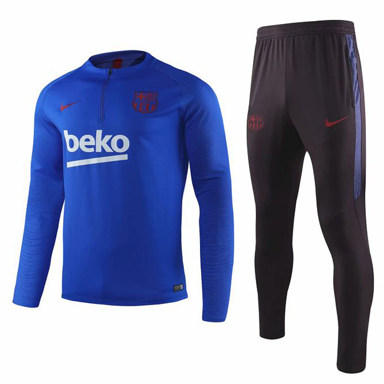 Buzo Entrenamiento Barcelona 2019 2020 Azul y Negro