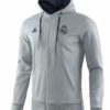 Buzo Cierre Completo Capucha Real Madrid 2019-2020 Gris - Image 3