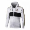 Buzo Cierre Completo Capucha Real Madrid 2019-2020 Blanco y Negro - Image 3
