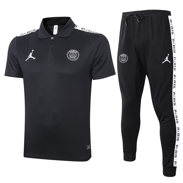 Buzo Entrenamiento con Polo Jordan PSG Paris Saint Germain 2020 2021 Negro