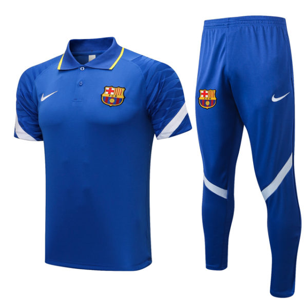 Polo + Pantalón Entrenamiento Barcelona 2021-2022 Azul