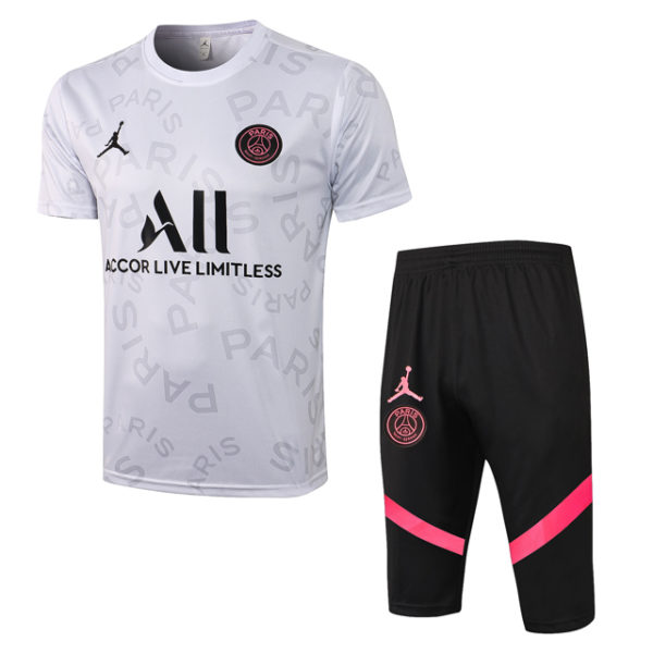 Polo + Short Entrenamiento Jordan PSG Paris Saint Germain 2021-2022 Blanco y Negro 2