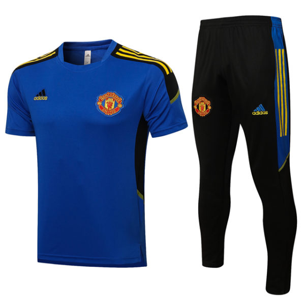 Polo + Pantalón Entrenamiento Manchester United 2021-2022 Azul y Negro 3