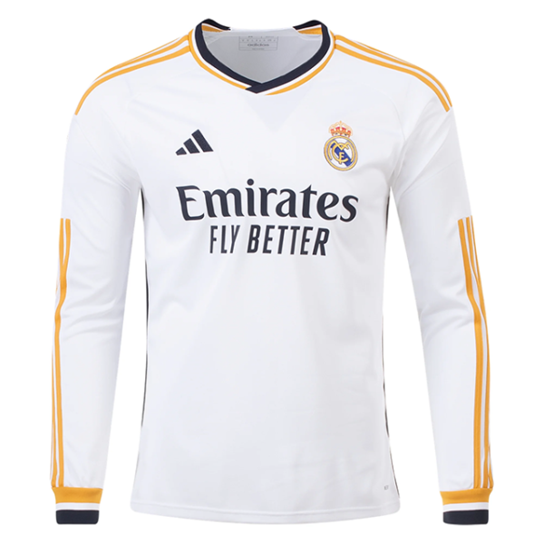 Camiseta Real Madrid Local Manga Larga 2023-2024 Versión Aficionado