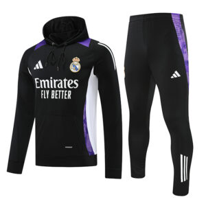Buzo Capucha Real Madrid 2024-2025 Negro y Morado
