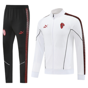 Buzo Cierre Completo AC Milan 2025-2026 Blanco y Negro