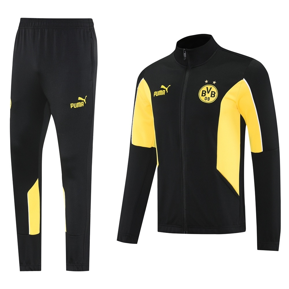 Buzo Cierre Completo Borussia Dortmund 2025-2026 Negro y Amarillo