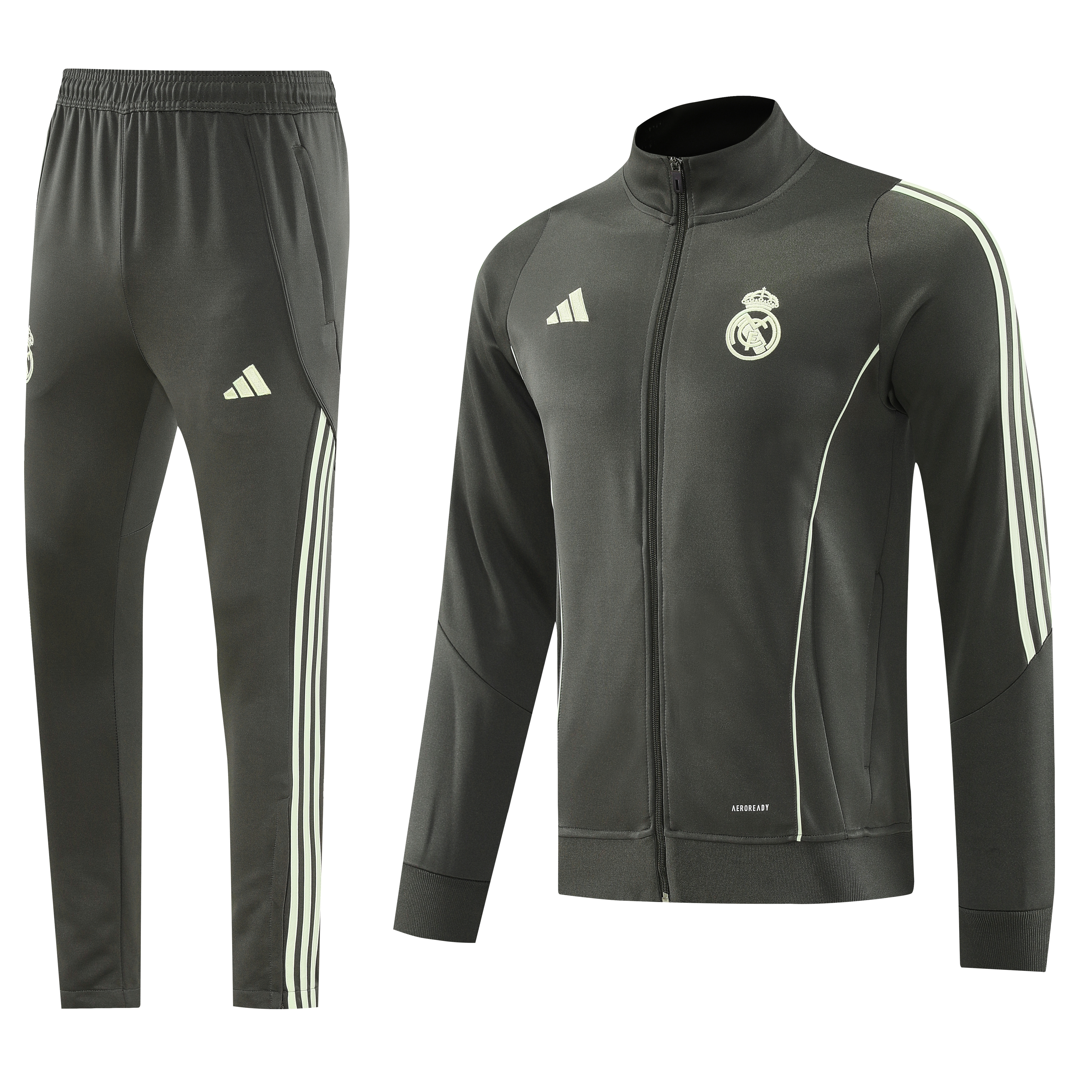 Buzo Cierre Completo Real Madrid 2025-2026 Verde Oscuro