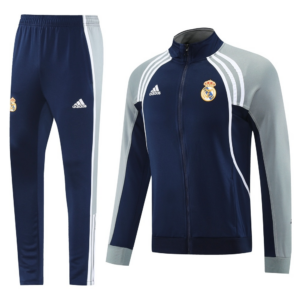 Buzo Cierre Completo Real Madrid 2025-2026 Azul y Gris