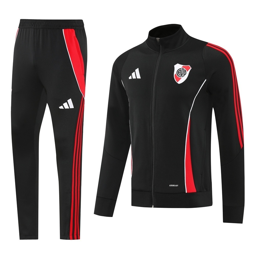 Buzo Cierre Completo River Plate 2026 Negro y Rojo